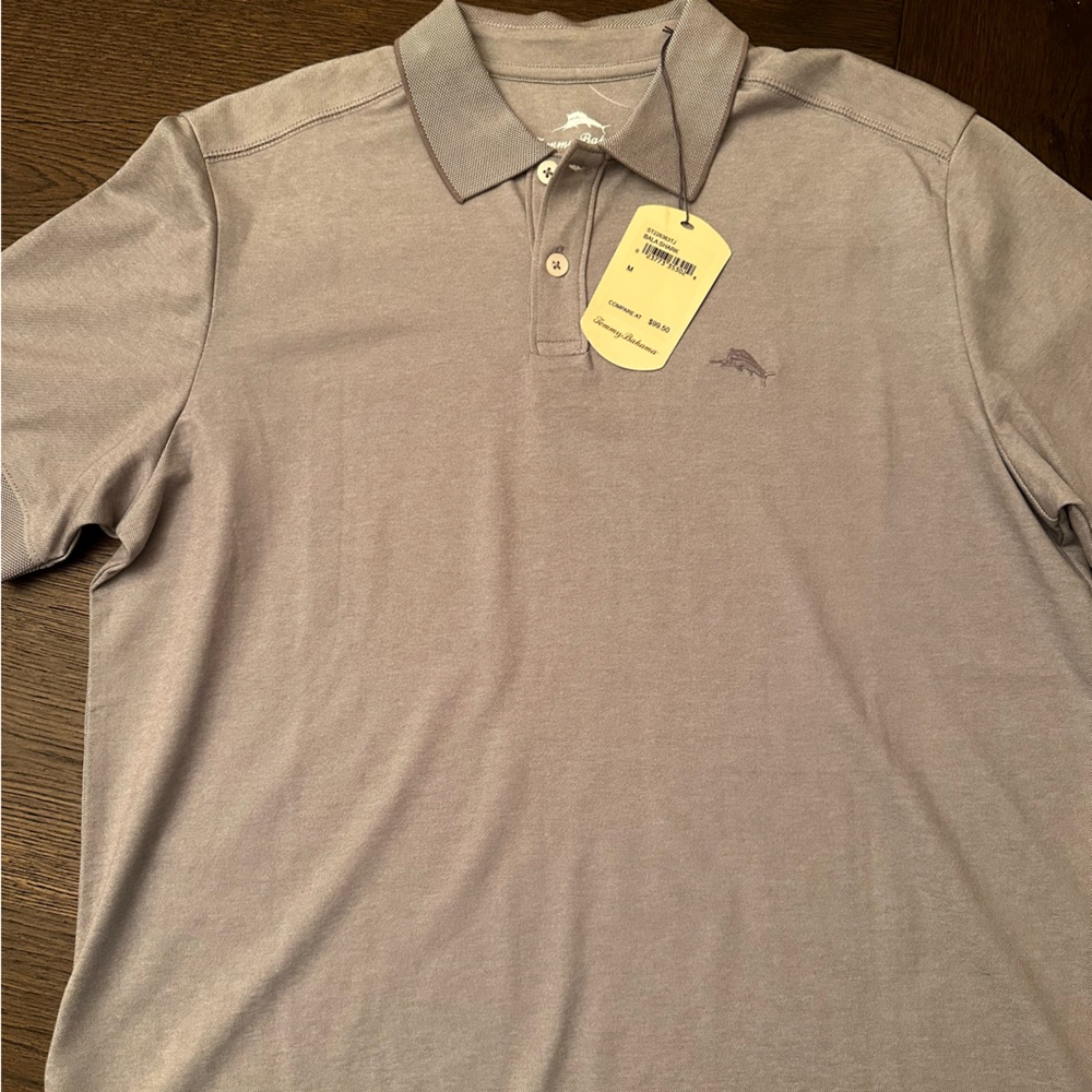 Tommy Bahama Light Gray Polo Shirt